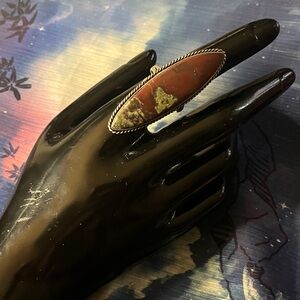 Bloodstone Sterling Silver Ring Size 8